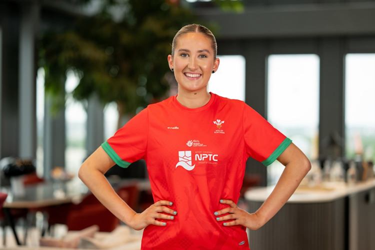 Paralegal and World Cup netballer Zoe Matthewman at Hugh James' Cardiff HQ